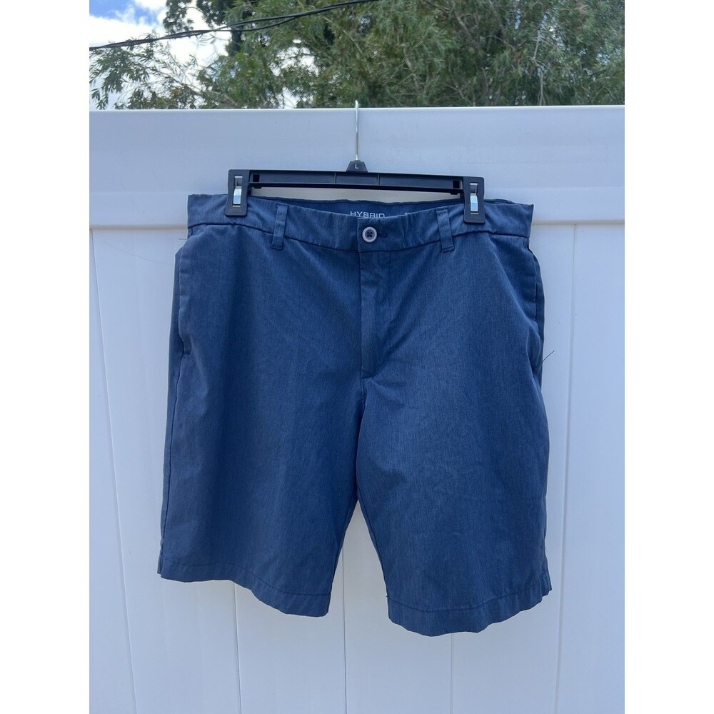 IZOD Men Hybrid Performance Shorts Quick Dry Navy Blue sz 32